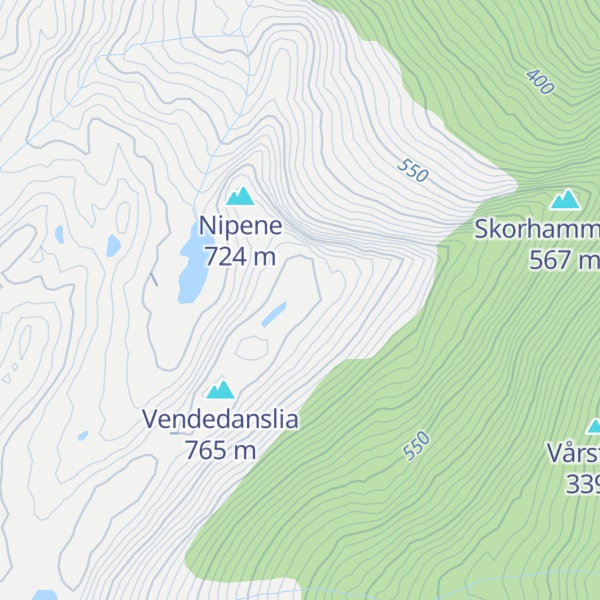 Map of Flaskelifjellet