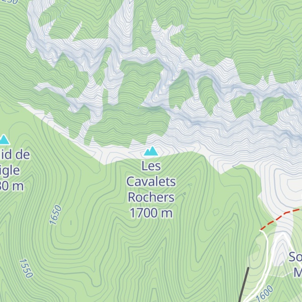Map of Les Cavalets Rochers