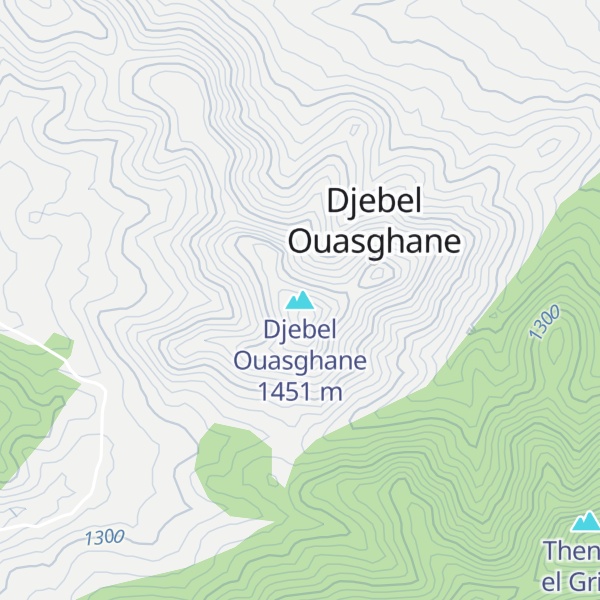 Map of Djebel Ouasghane