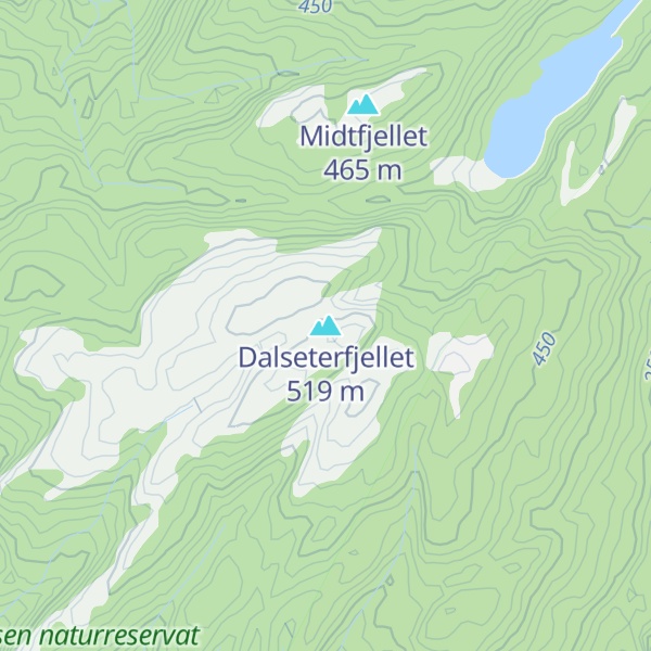 Map of Dalseterfjellet