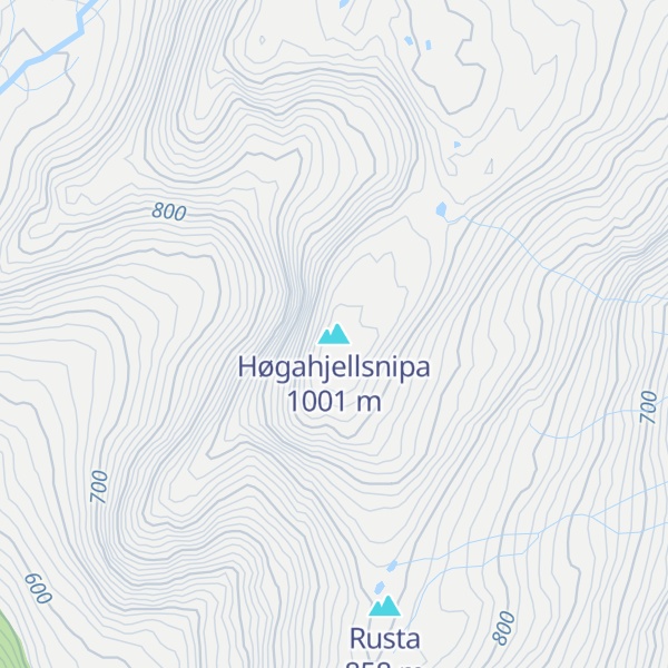 Map of Høgahjellsnipa