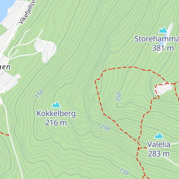 Map of Skarhaugane