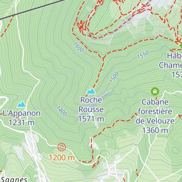 Map of Roche Rousse