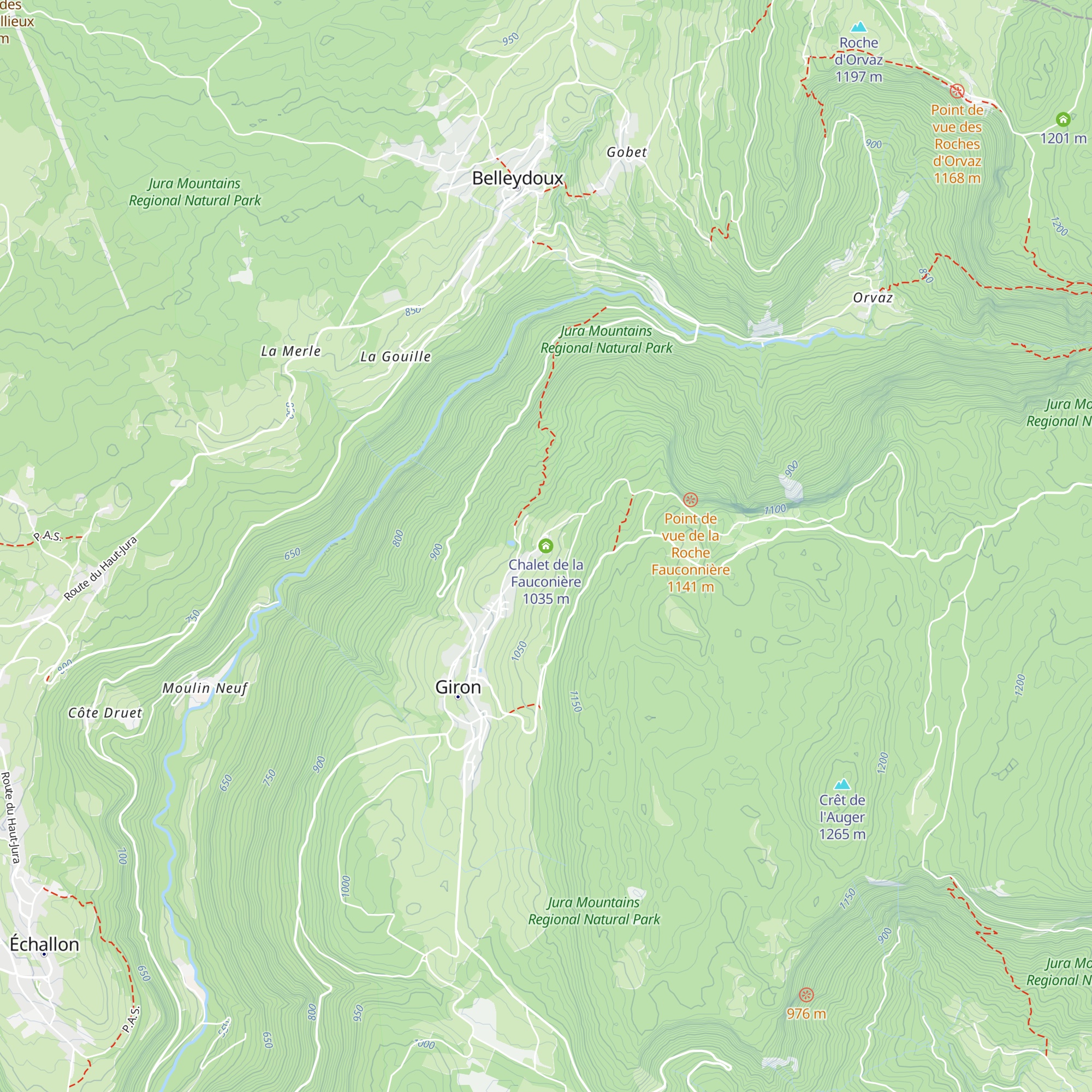 Chalet de la Fauconière map