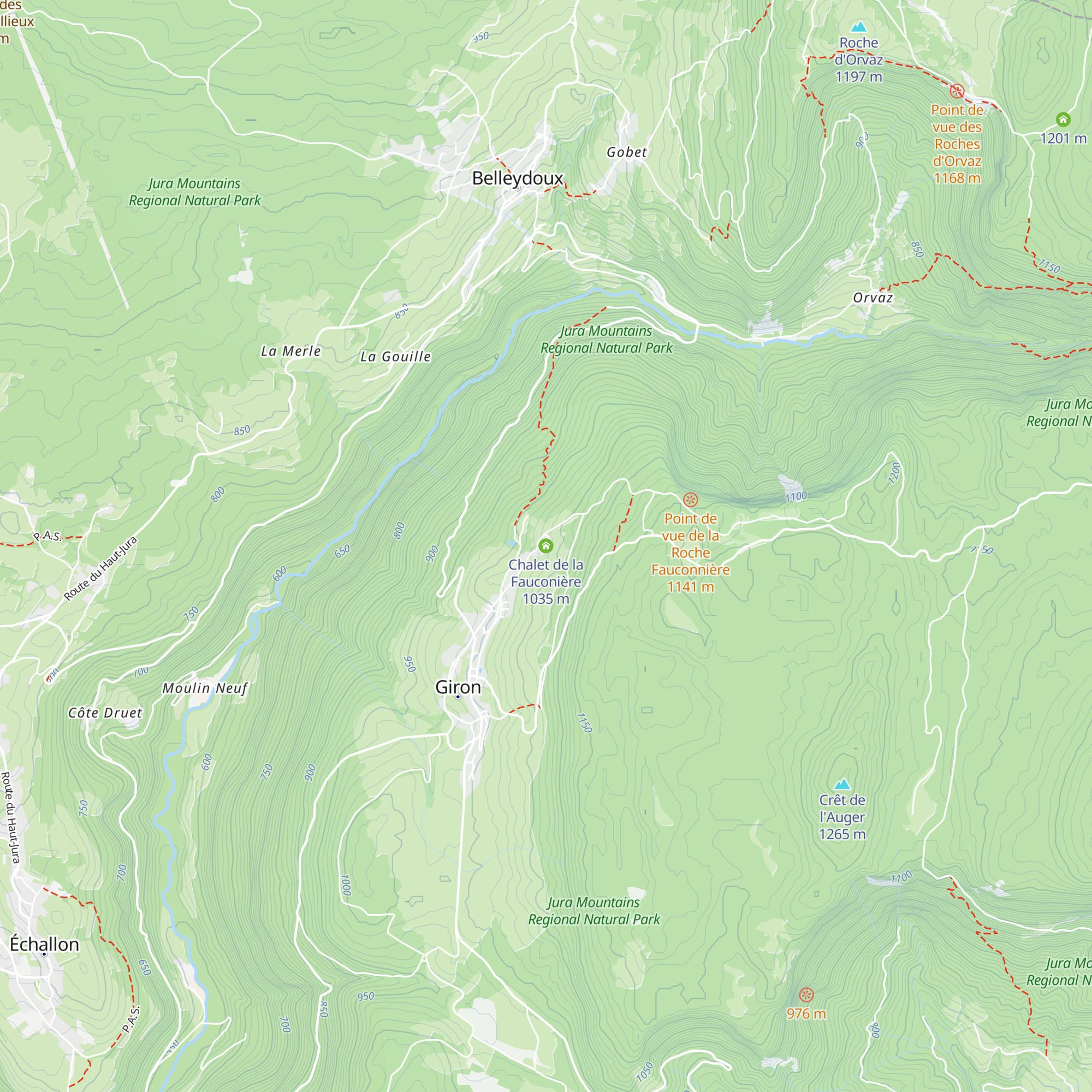 Chalet de la Fauconière map
