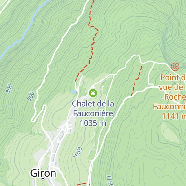 Map of Chalet de la Fauconière