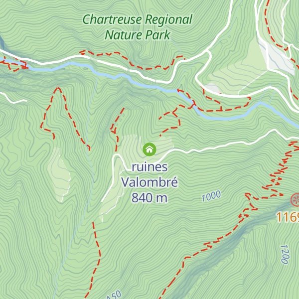 Map of ruines Valombré