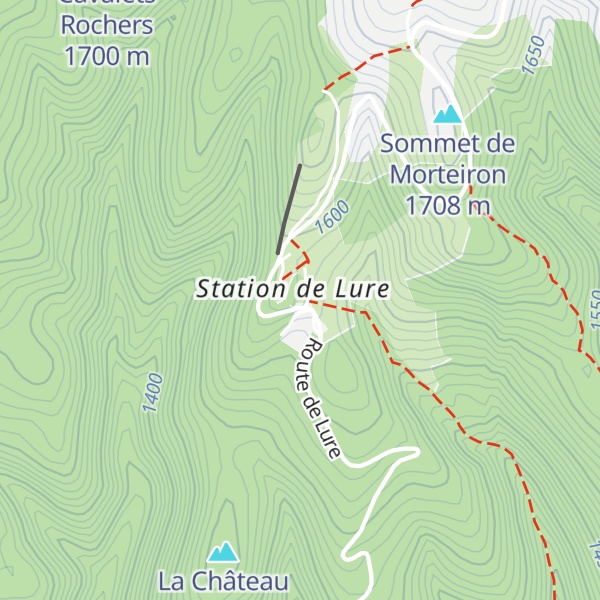 Map of Gîte d'étape des crêtes de Lure