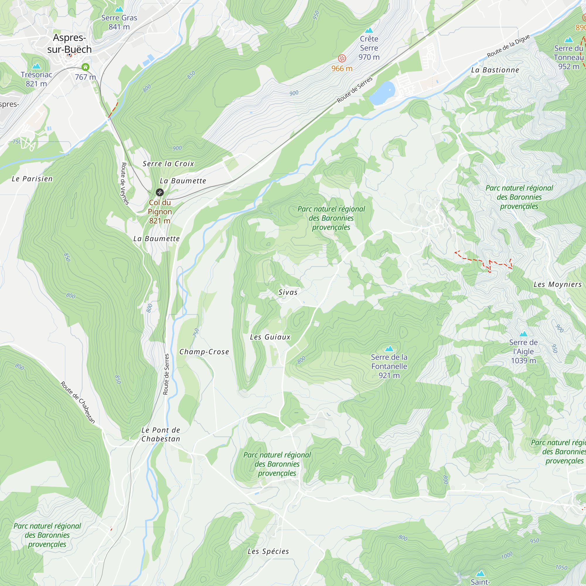 Gite Les Balayres map