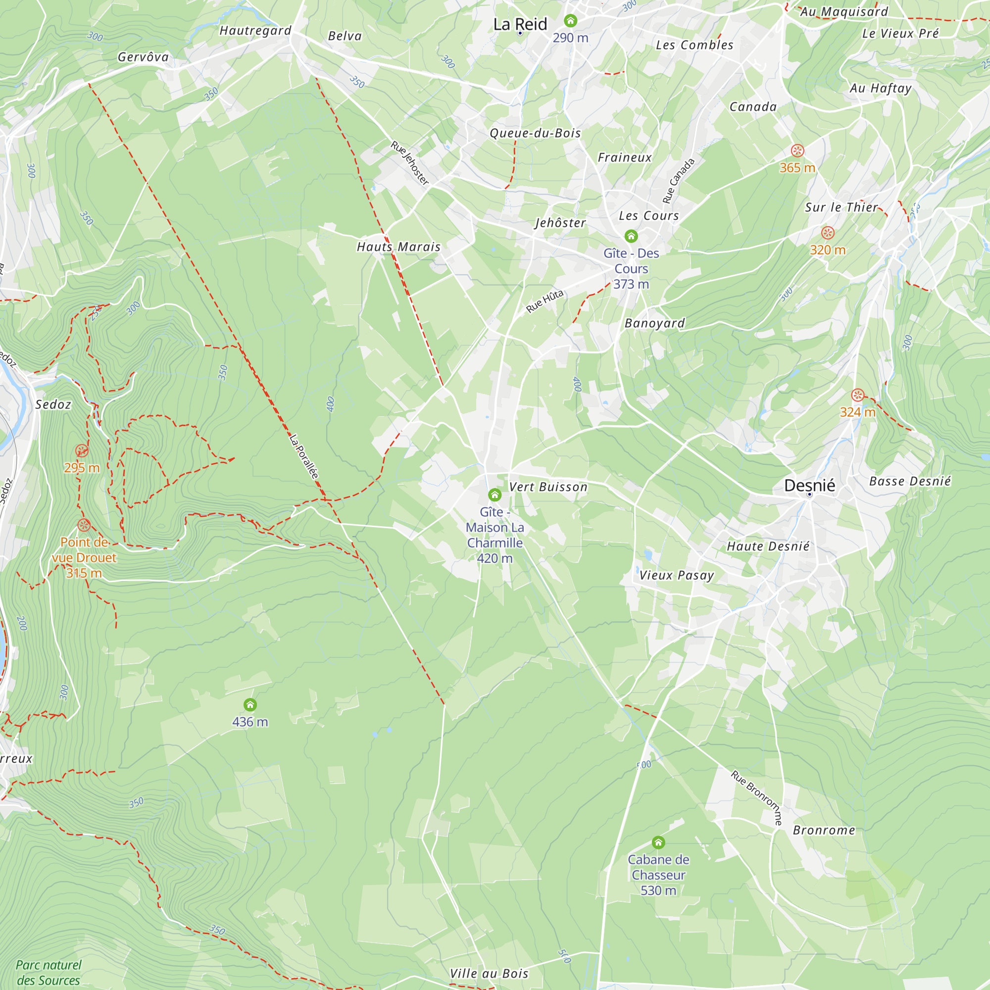 Gîte - Maison La Charmille map