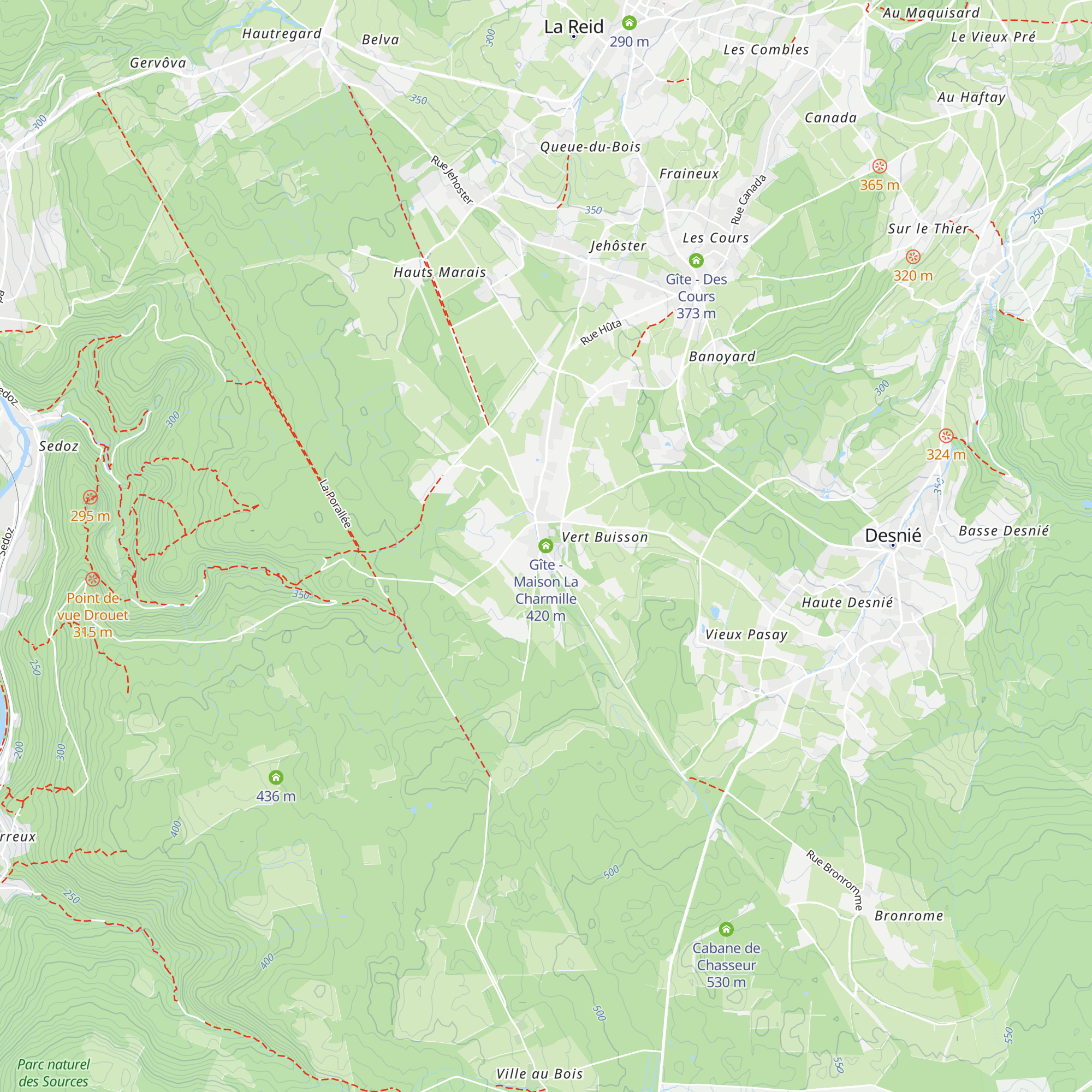 Gîte - Maison La Charmille map