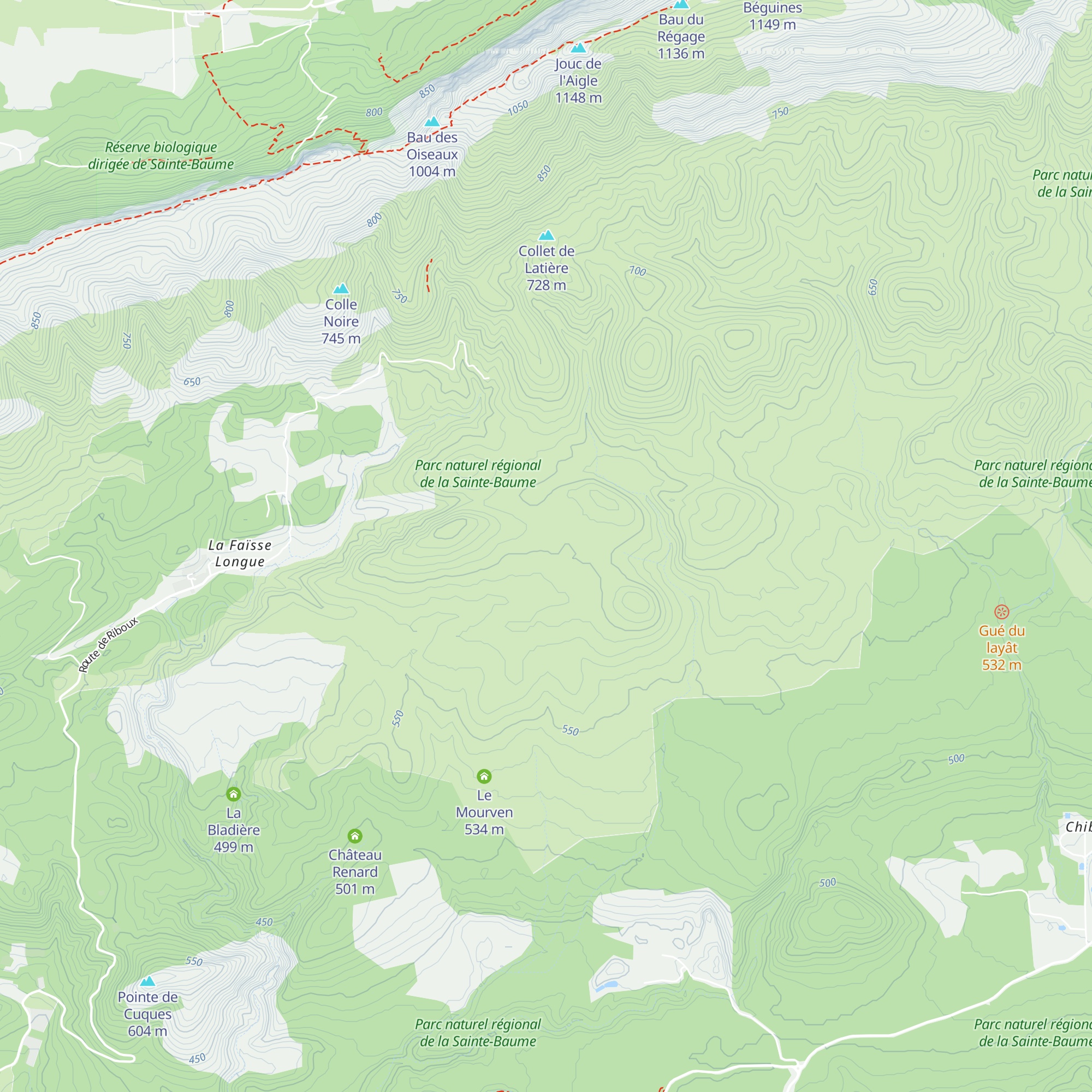 Les Planes map