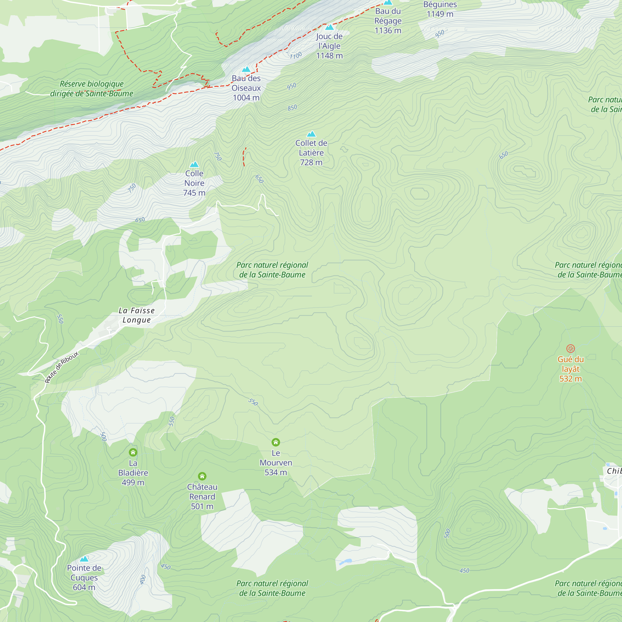 Les Planes map