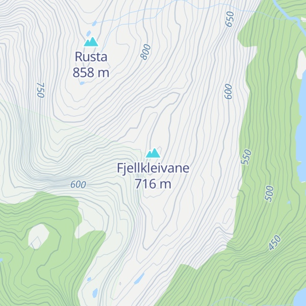 Map of Fjellkleivane