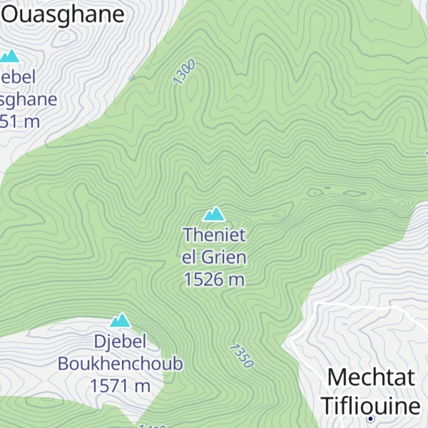 Map of Theniet el Grien