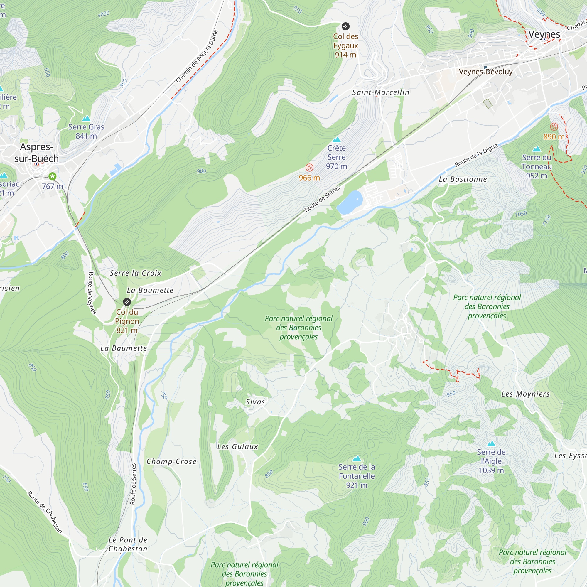 Cabane Cornand map