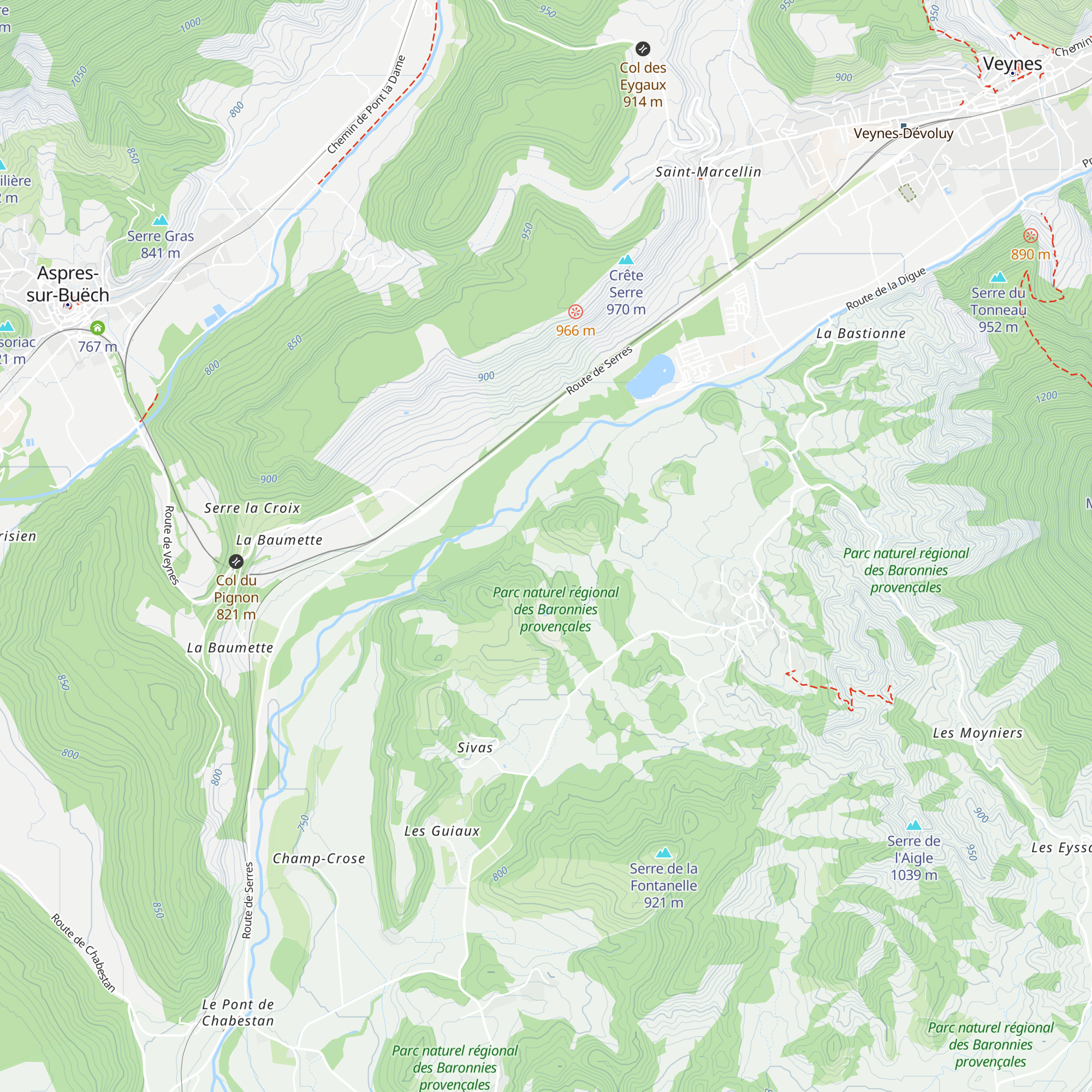 Cabane Cornand map