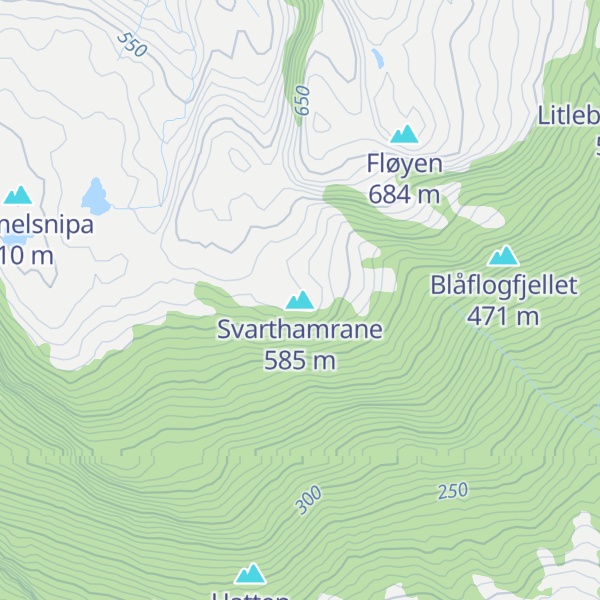 Map of Svarthamrane