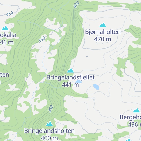 Map of Bringelandsfjellet