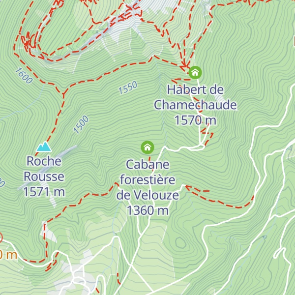 Map of Cabane forestière de Velouze