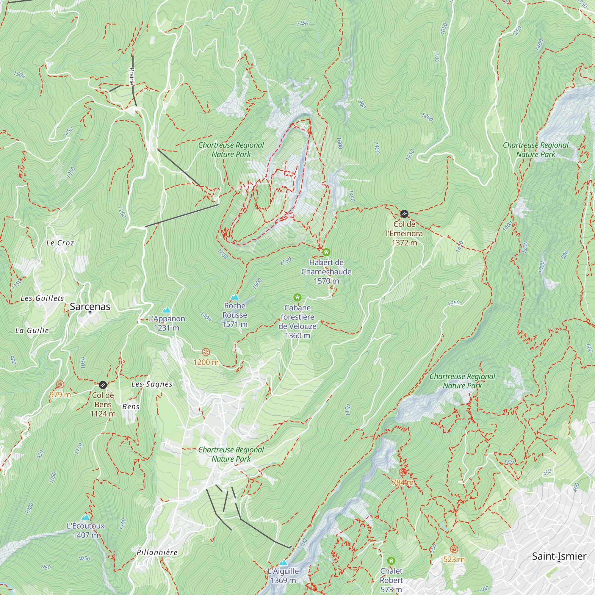 Cabane forestière de Velouze map