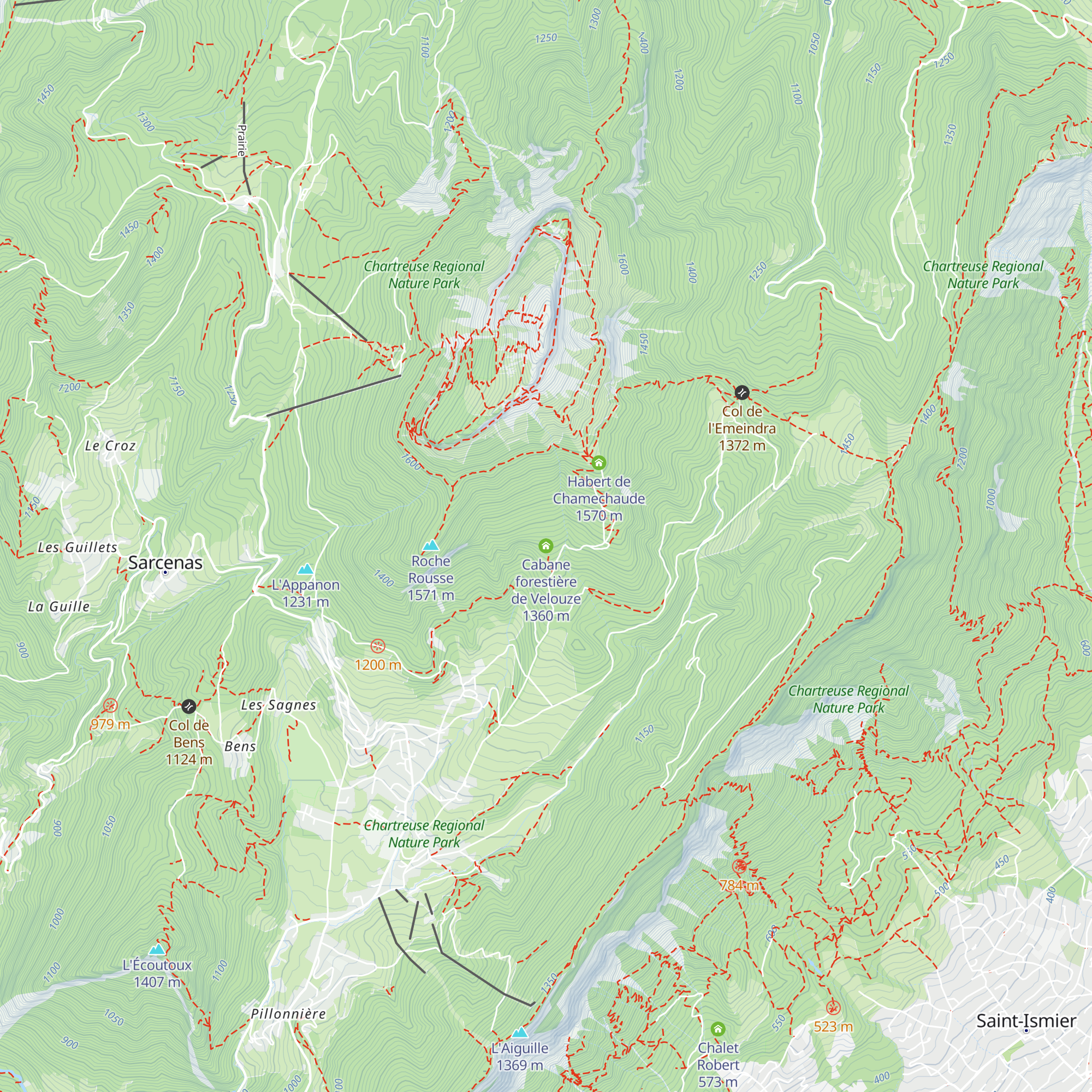 Cabane forestière de Velouze map