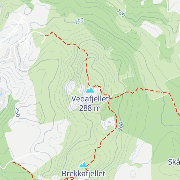 Map of Vedafjellet