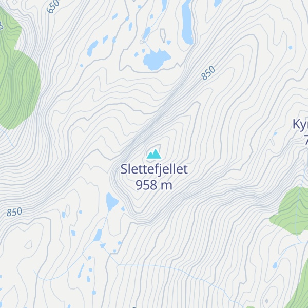Map of Slettefjellet