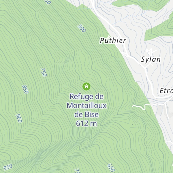 Map of Refuge de Montailloux de Bise