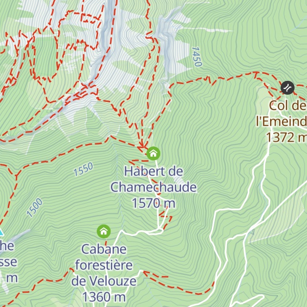 Map of Habert de Chamechaude