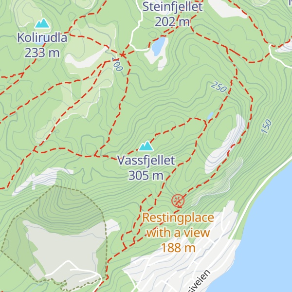 Map of Vassfjellet
