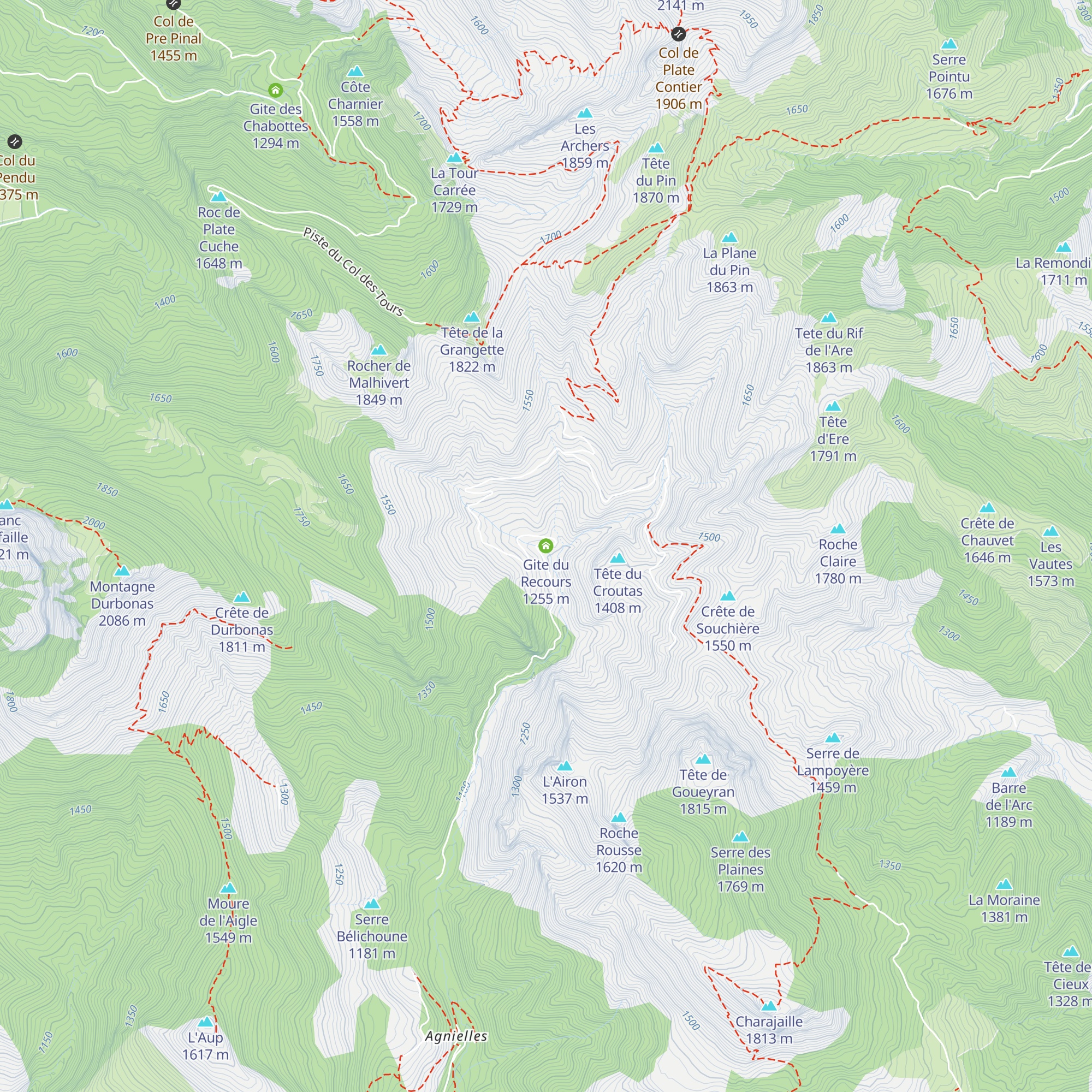 Gite du Recours map
