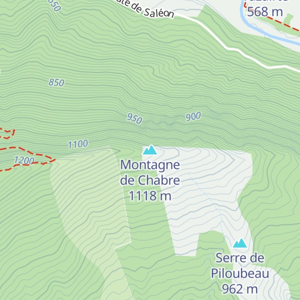 Map of Montagne de Chabre