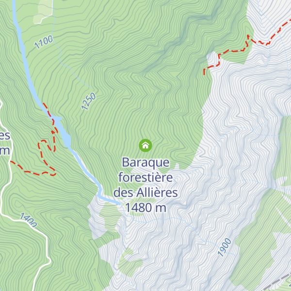 Map of Baraque forestière des Allières