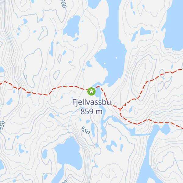 Map of Fjellvassbu