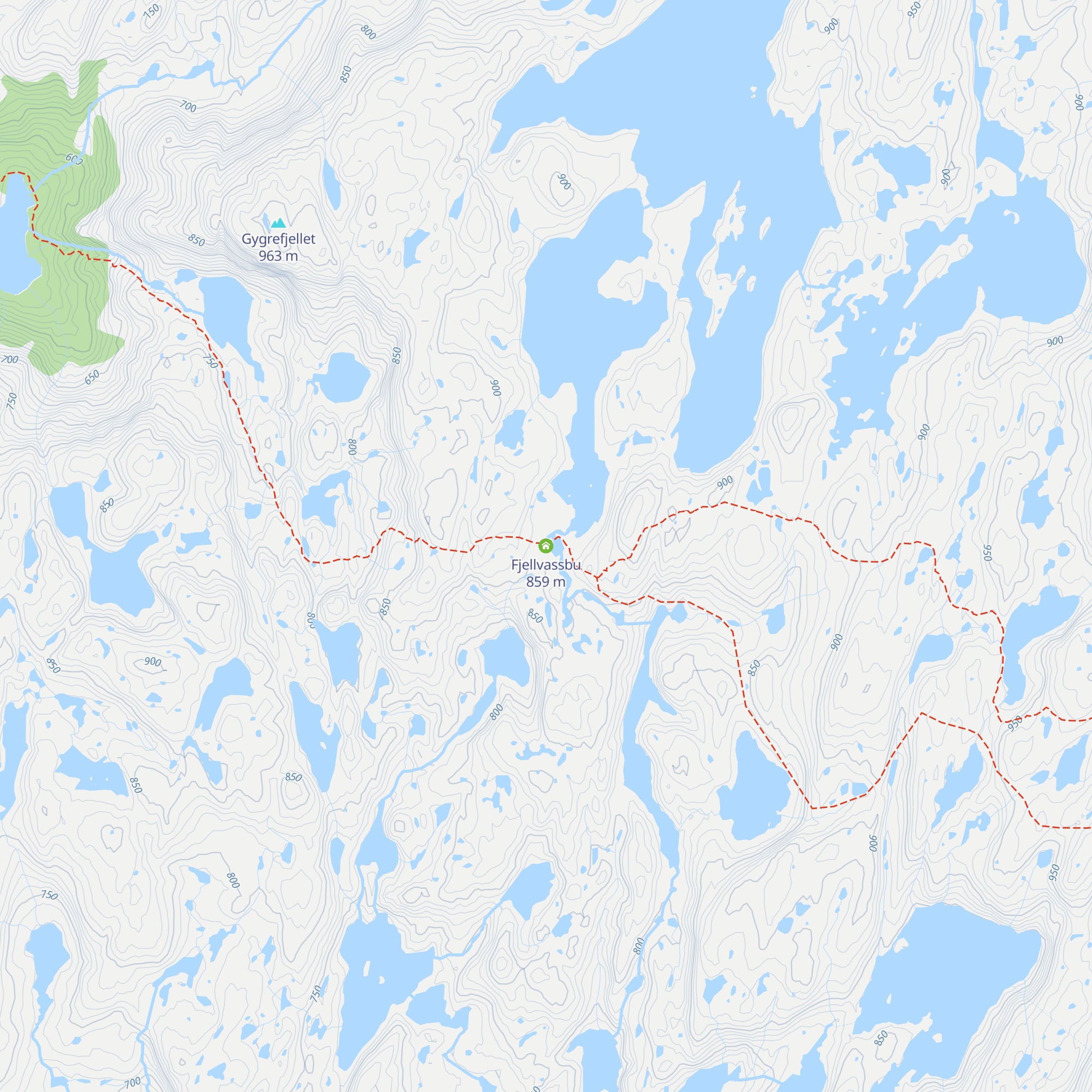 Fjellvassbu map
