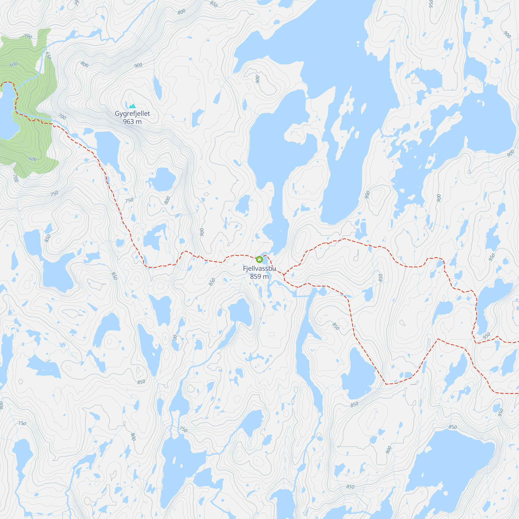 Fjellvassbu map