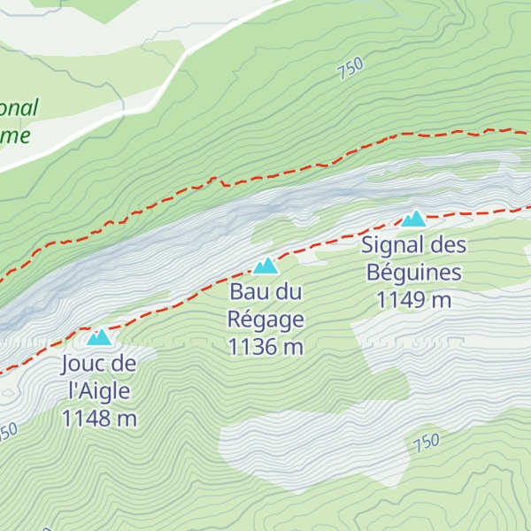 Map of Bau du Régage