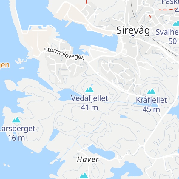 Map of Vedafjellet