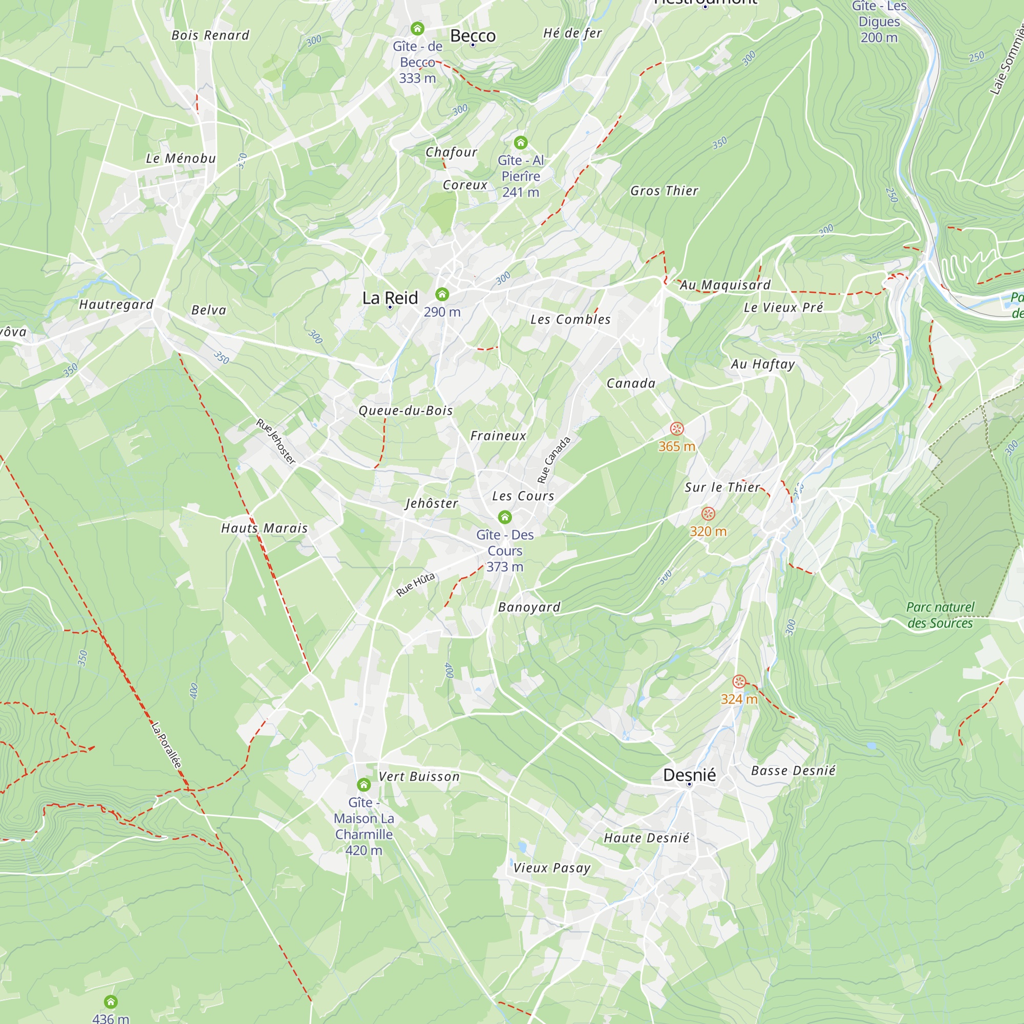 Gîte - La Buissière map