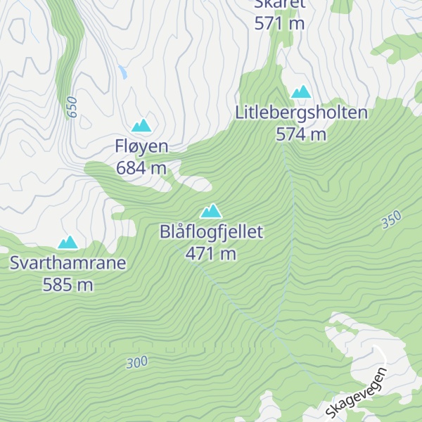 Map of Blåflogfjellet