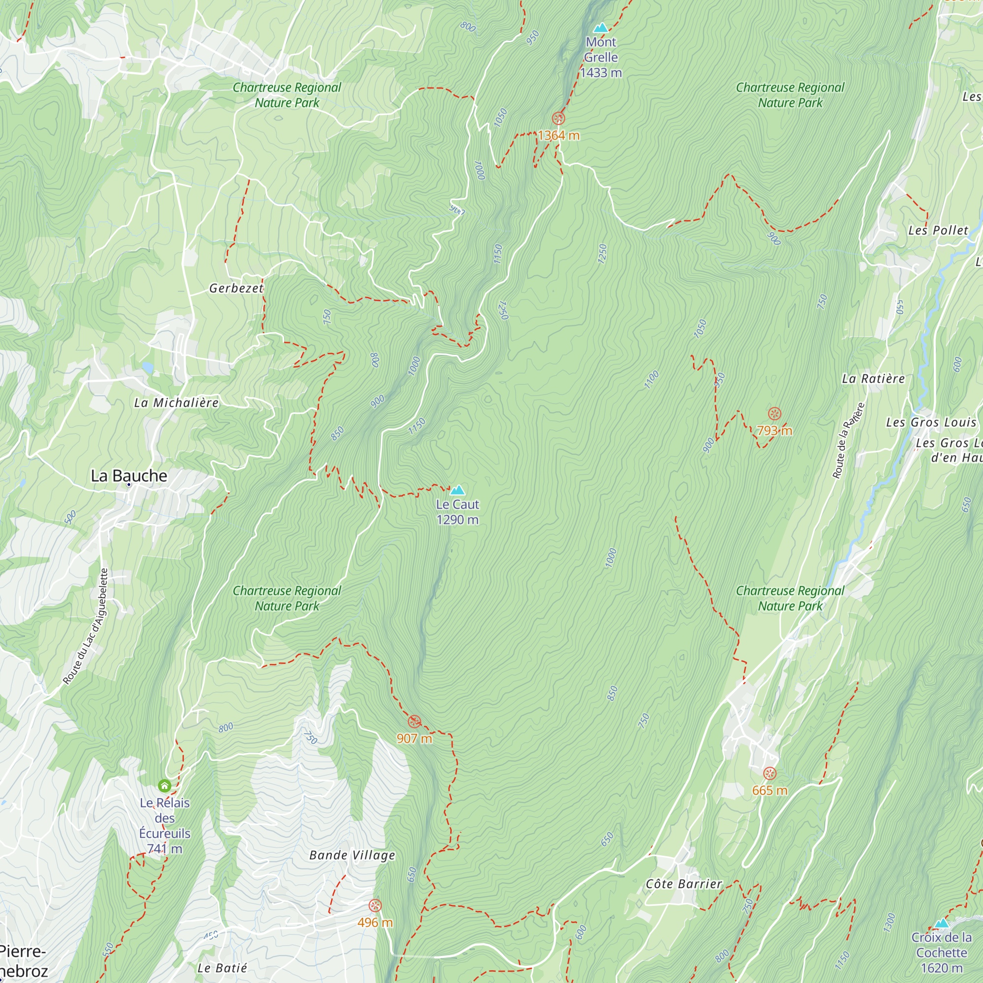 Cabane forestière du Caut map