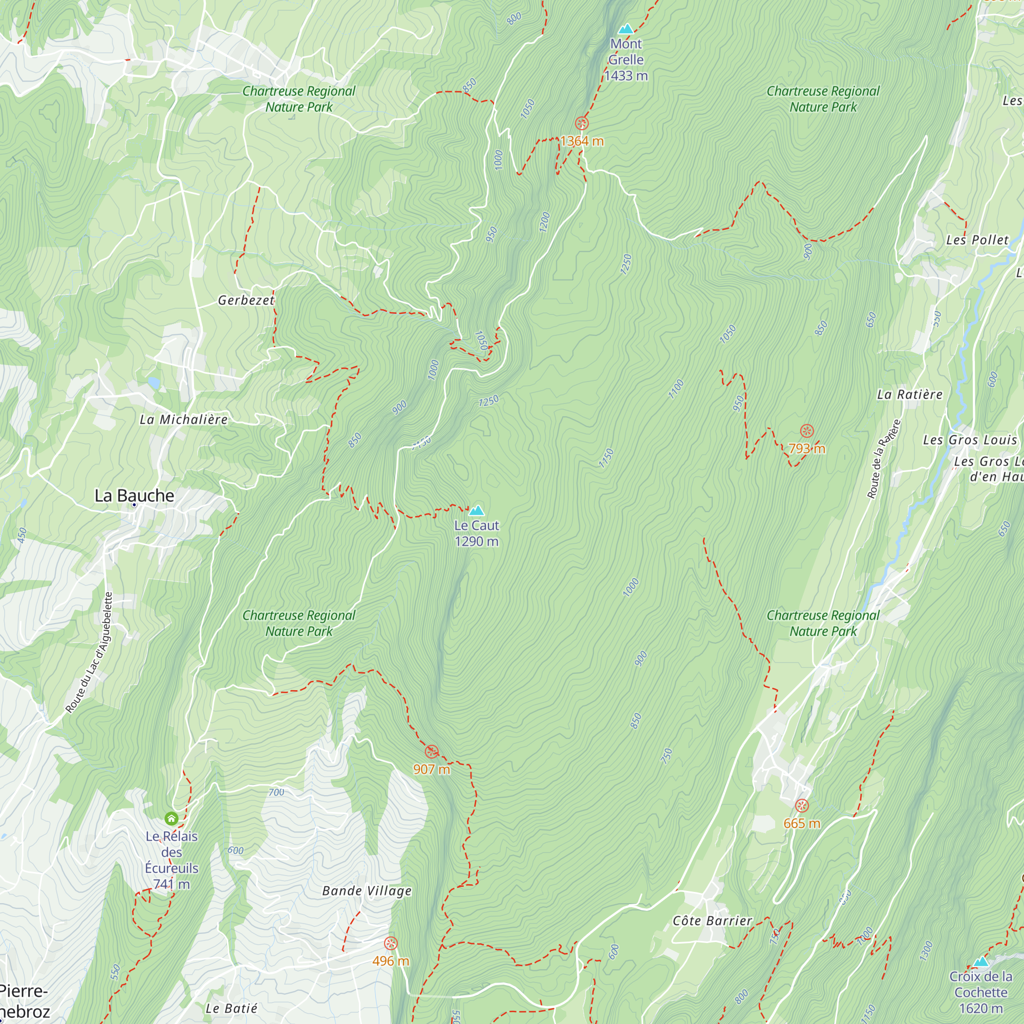 Cabane forestière du Caut map