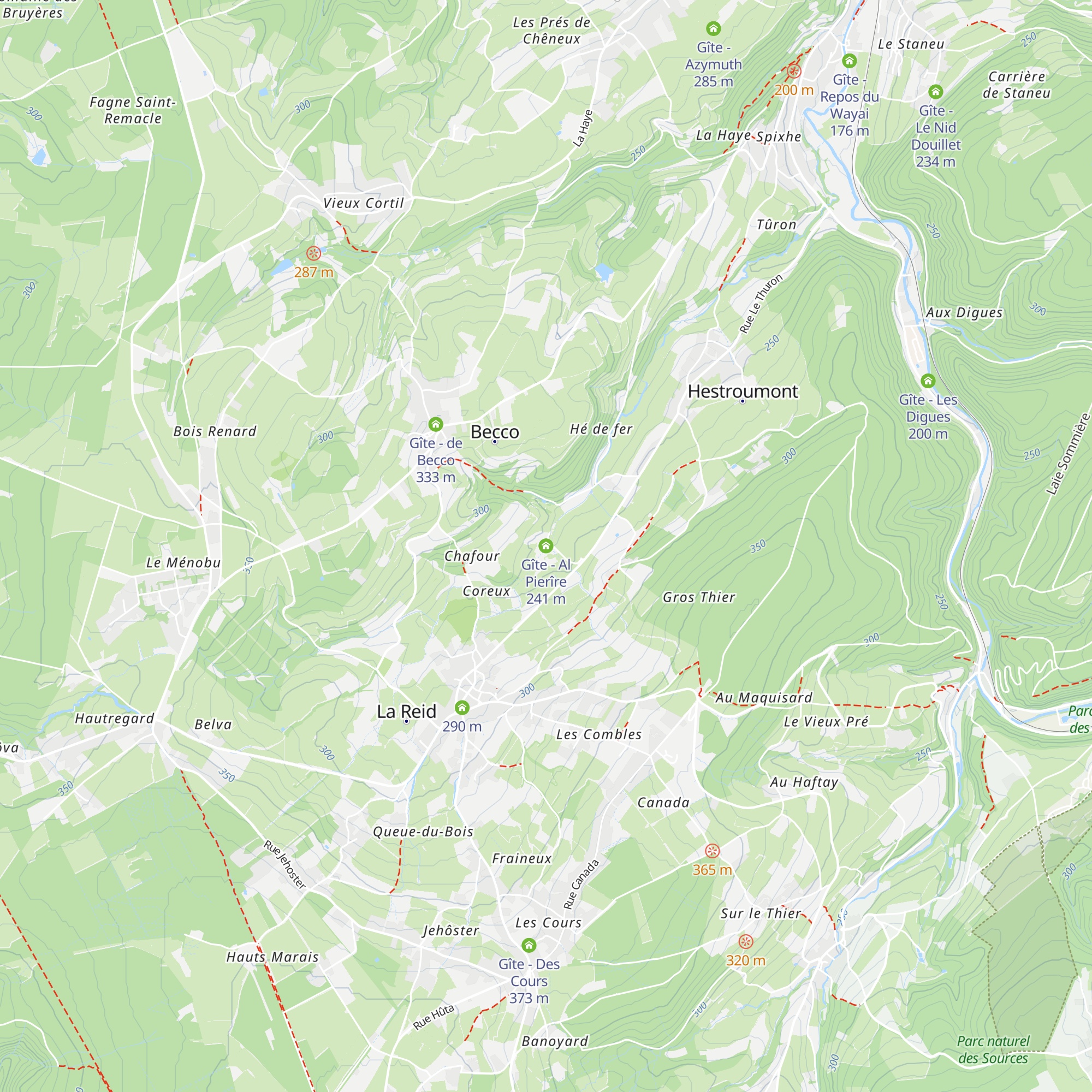 Gîte - Al Pierîre map