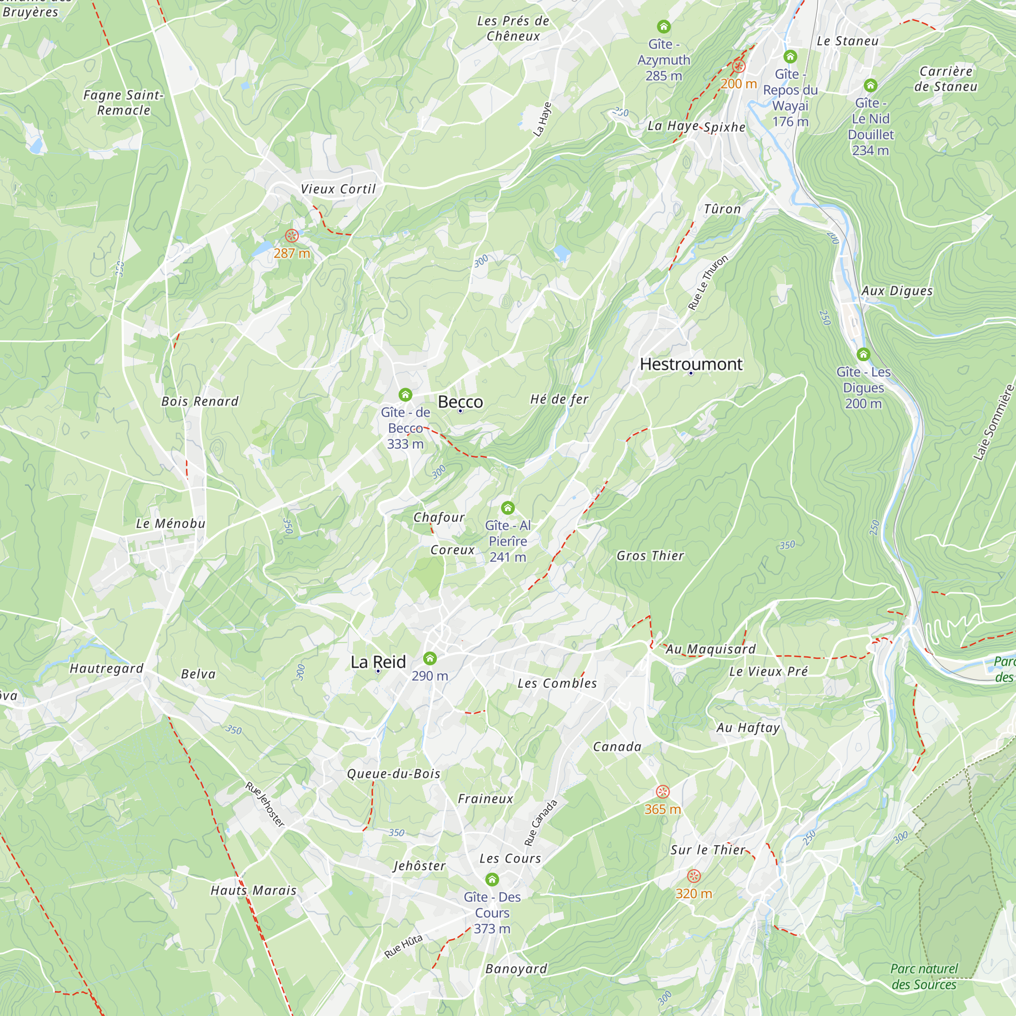 Gîte - Al Pierîre map