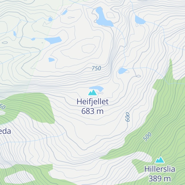 Map of Heifjellet