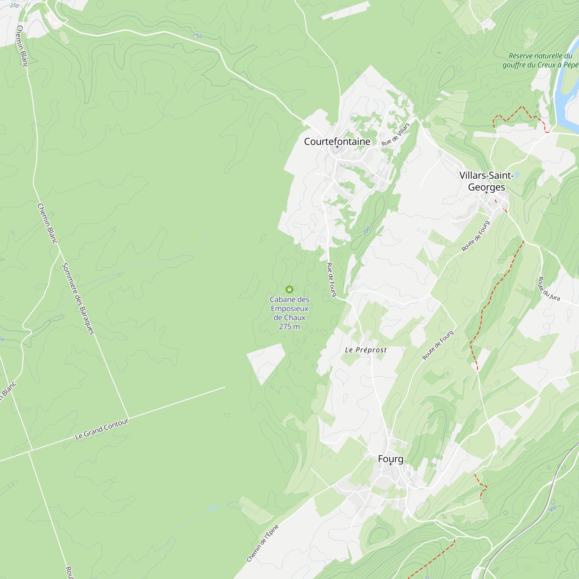 Cabane des Emposieux de Chaux map