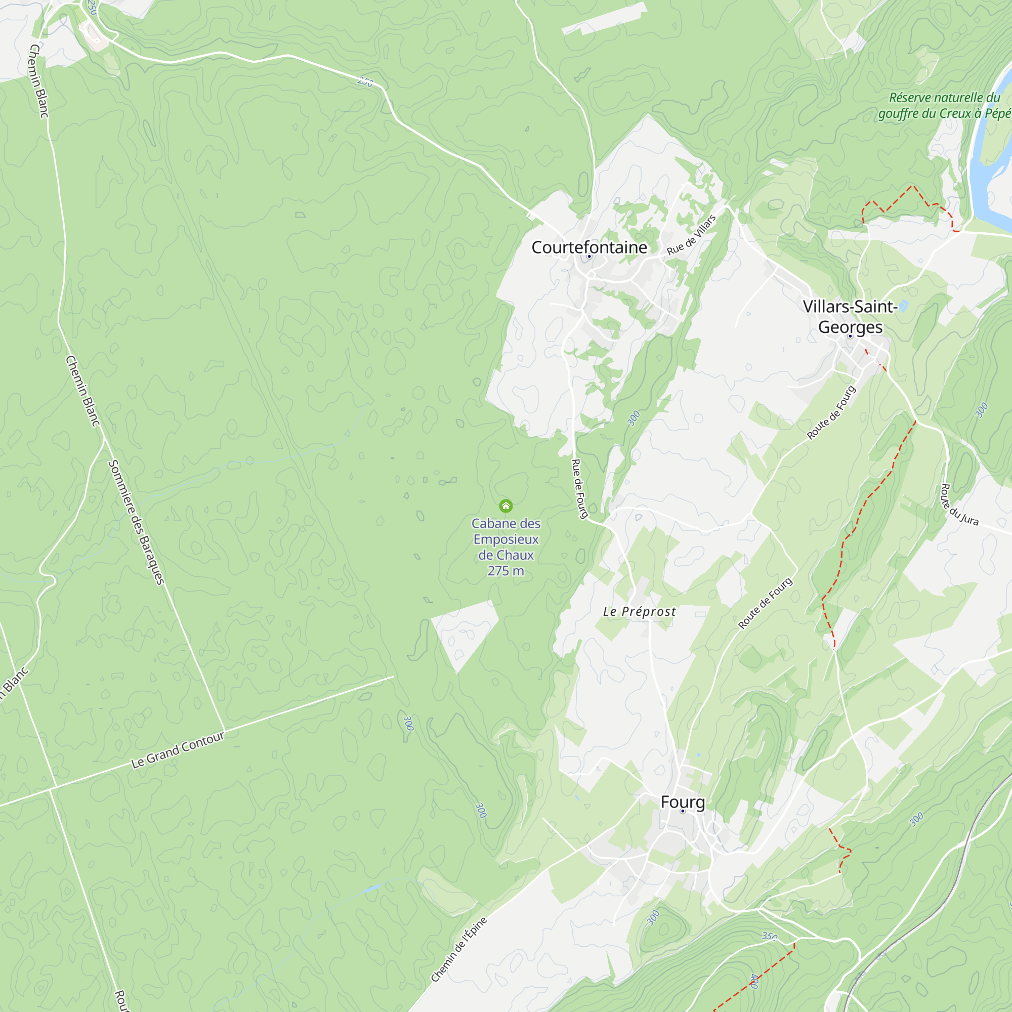 Cabane des Emposieux de Chaux map