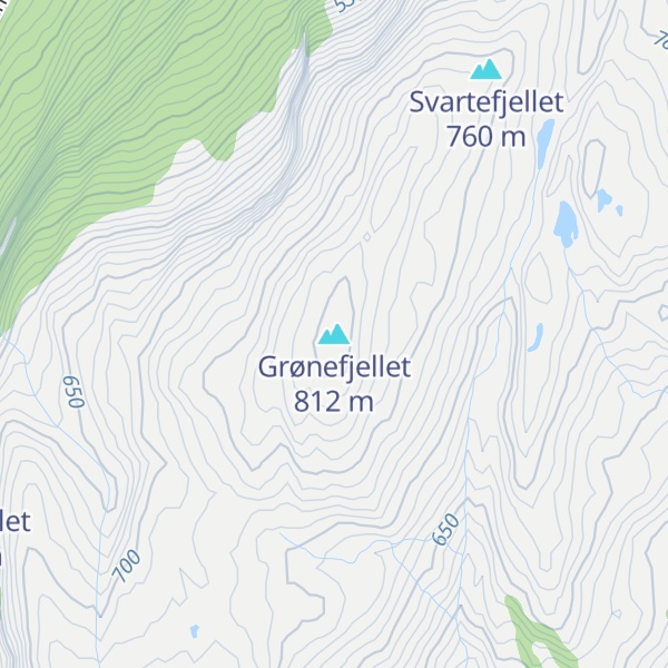 Map of Grønefjellet