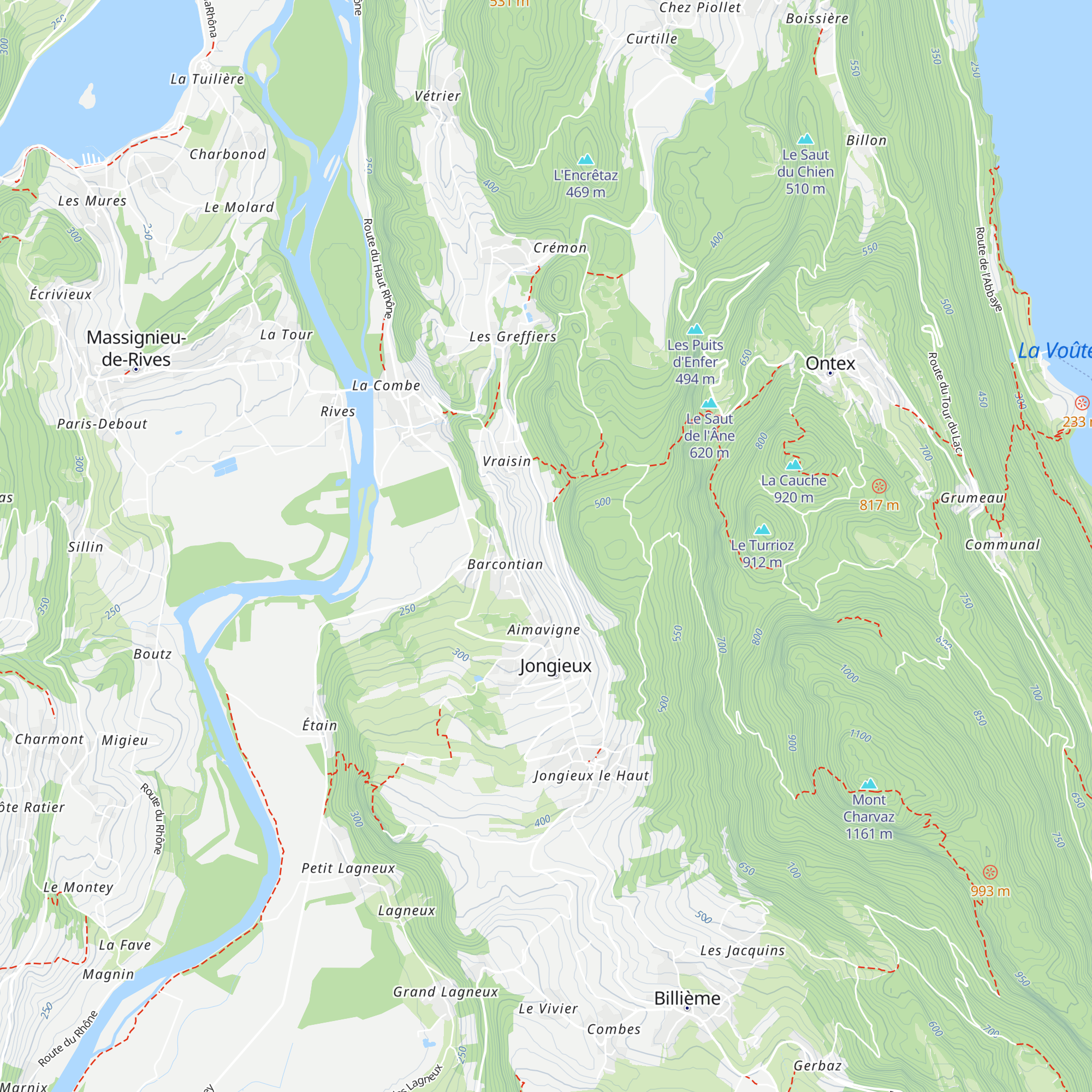 Les Morainières map